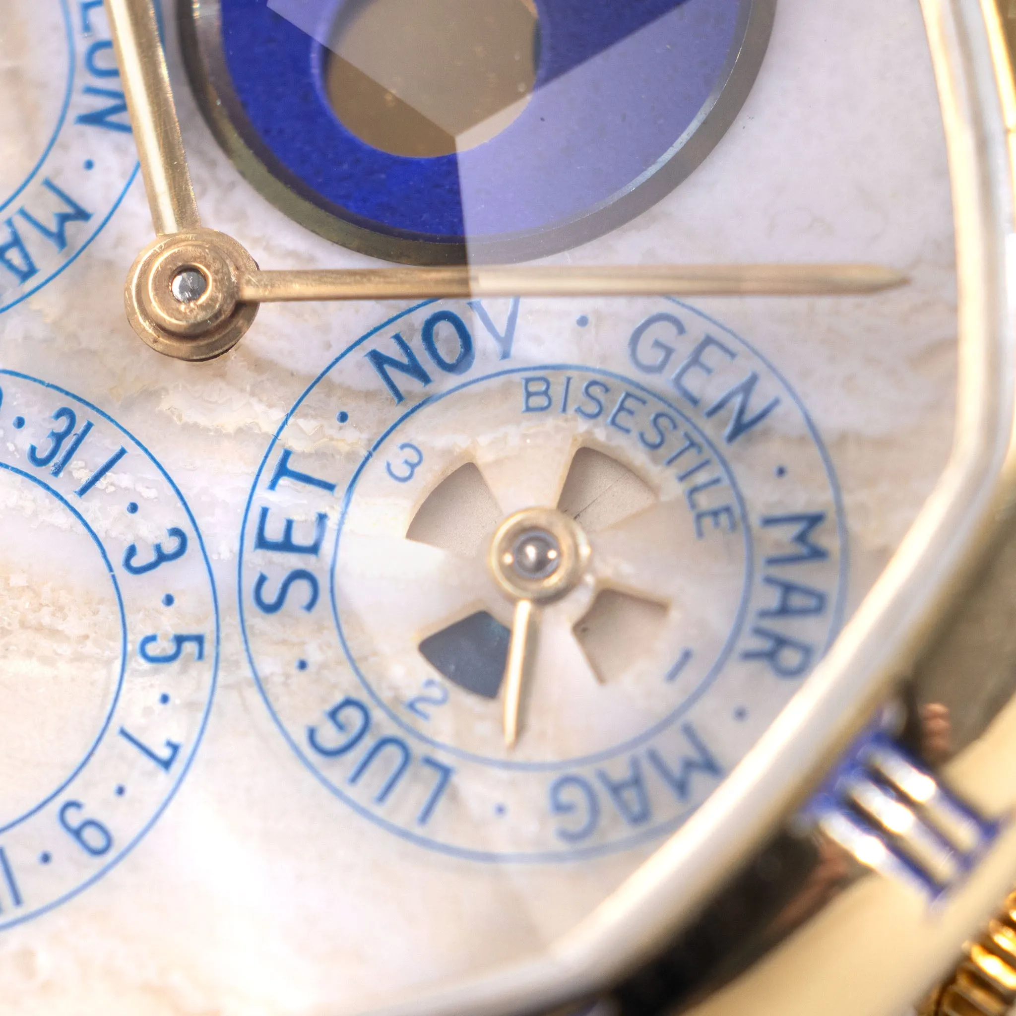 Gerald Genta "Success" Perpetual Calendar Moonphase 18kt Yellow Gold "Marble dial" Ref G2994.7