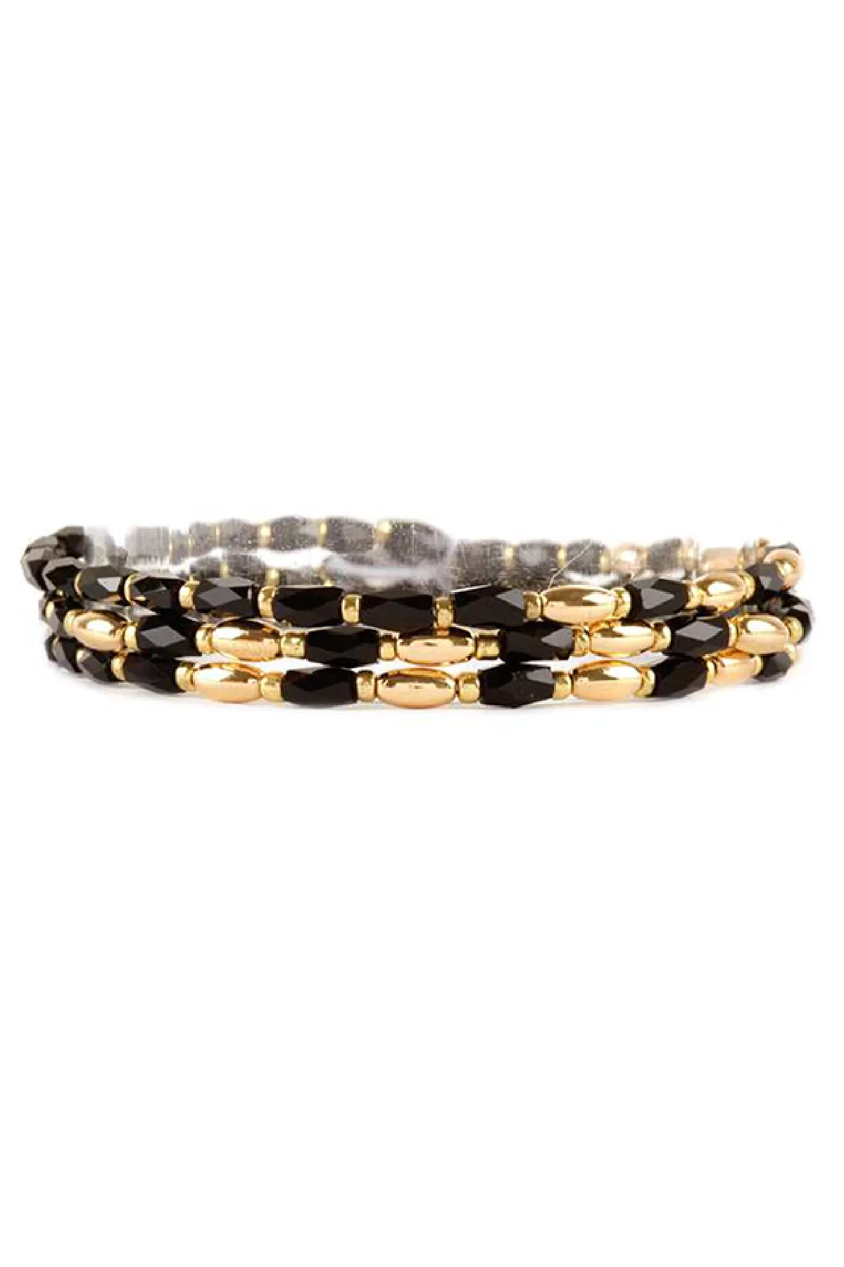 Glass Bracelet Set - Black