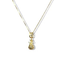 #GOLD2024 | 18K Golden Ribbon Necklace Foxtail Chain 18”