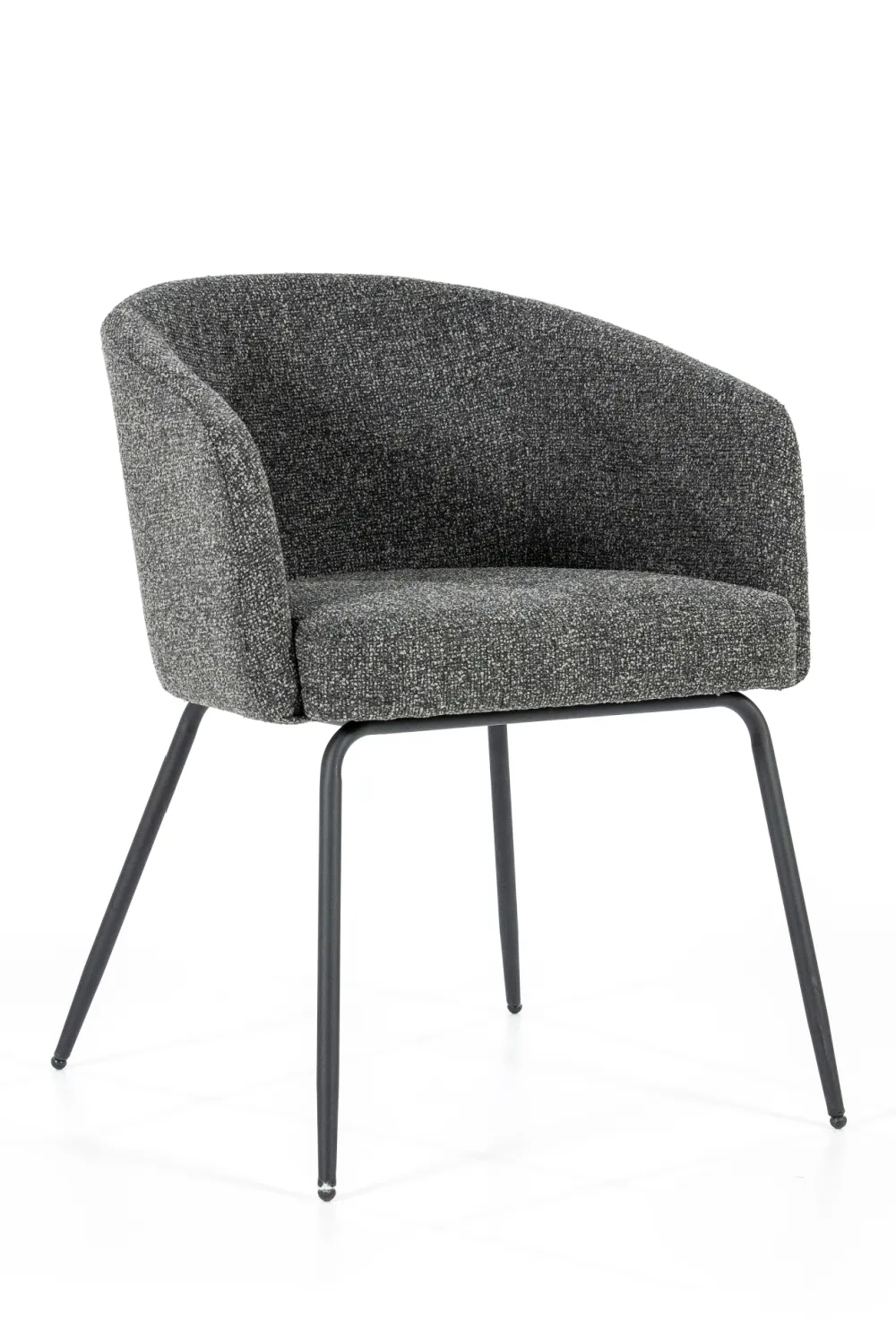 Gray Polyester Curved Back Chair | Eleonora Astrid