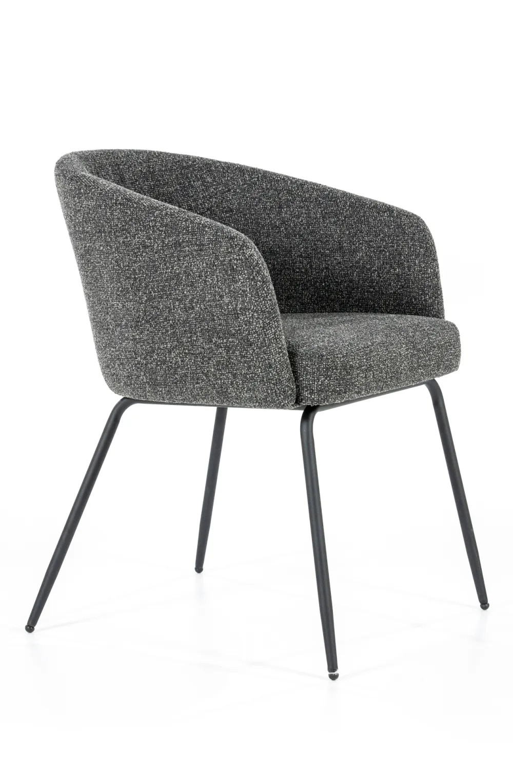 Gray Polyester Curved Back Chair | Eleonora Astrid