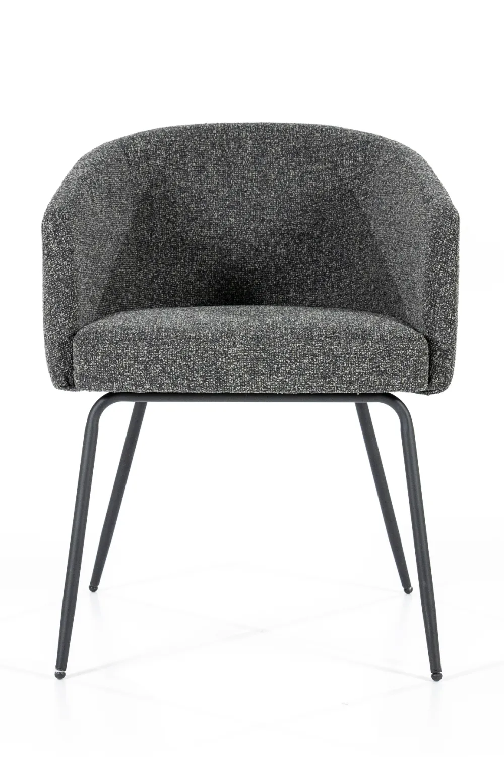 Gray Polyester Curved Back Chair | Eleonora Astrid