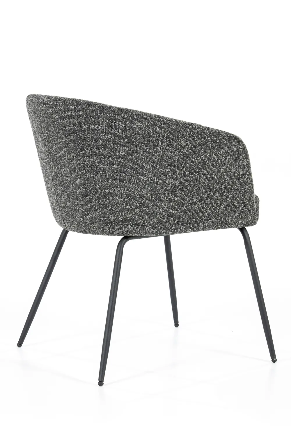 Gray Polyester Curved Back Chair | Eleonora Astrid