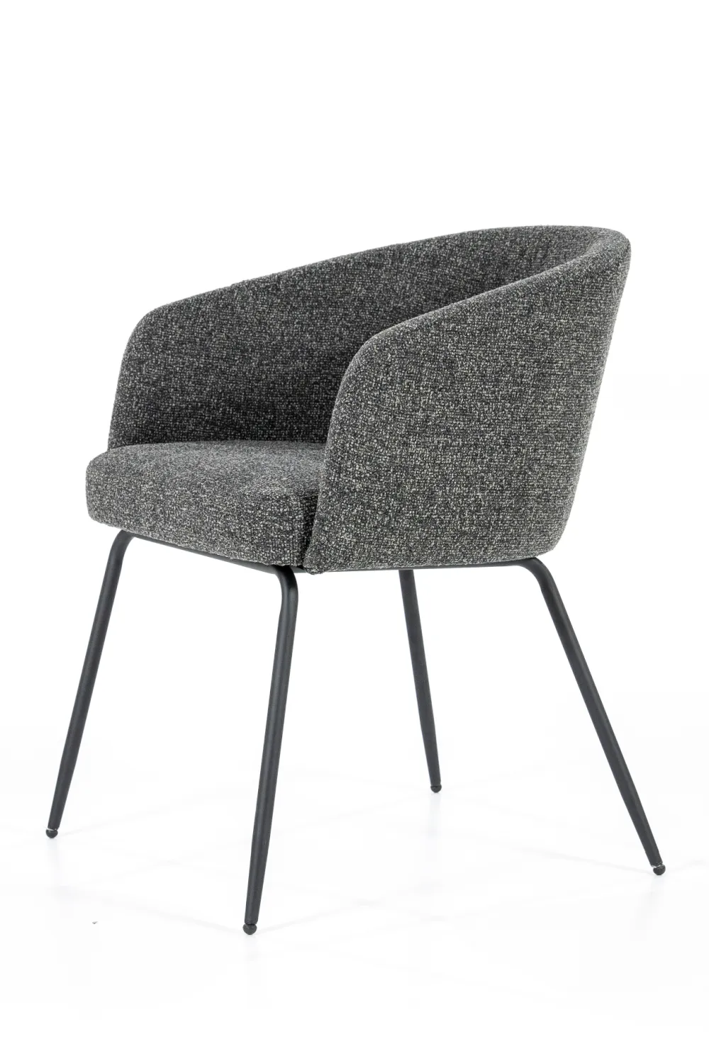 Gray Polyester Curved Back Chair | Eleonora Astrid