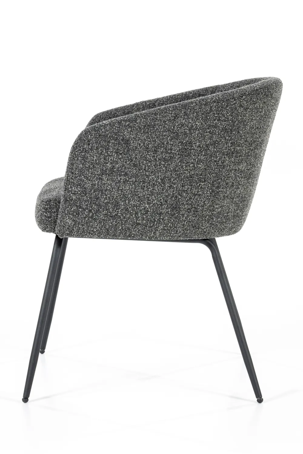 Gray Polyester Curved Back Chair | Eleonora Astrid