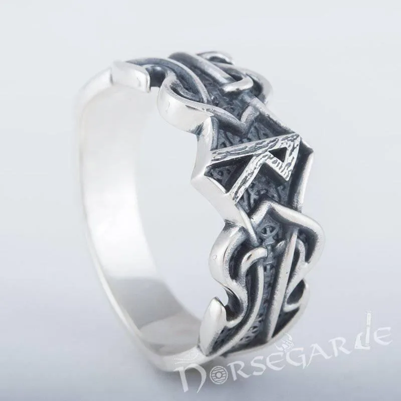Handcrafted Celt Ornament Raido Band - Sterling Silver