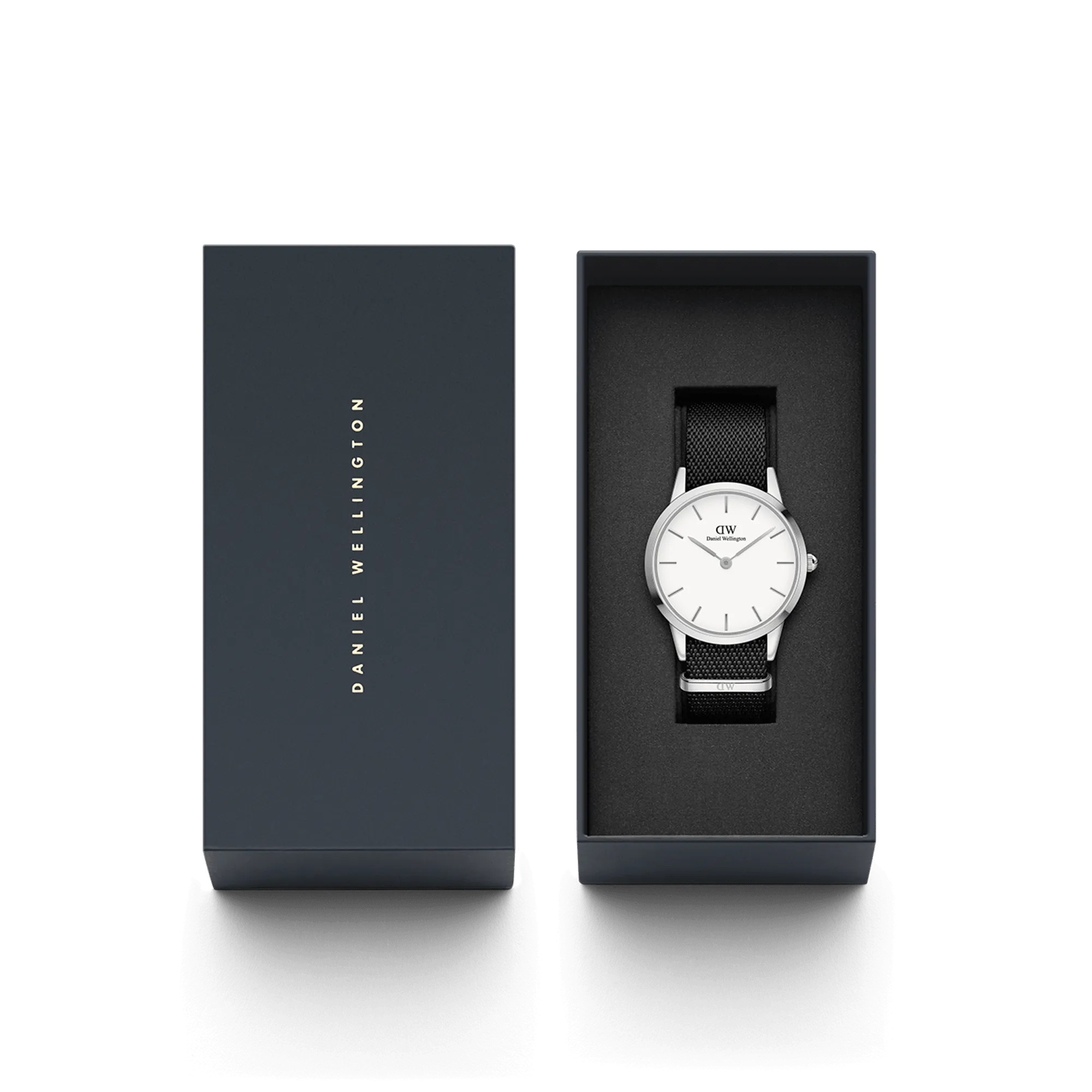 Iconic Black NATO White Dial