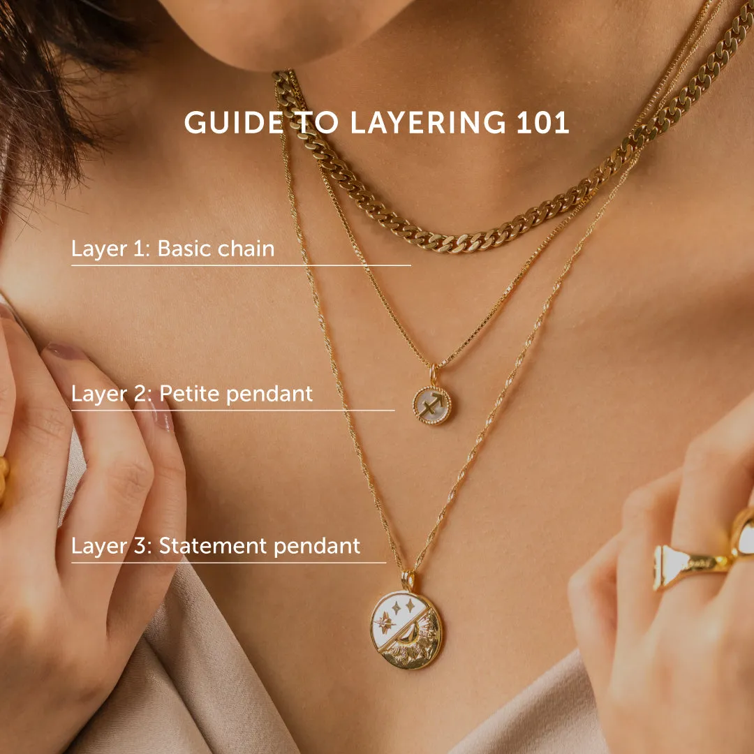 Infinity Link Pave 14K Gold Vermeil Necklace