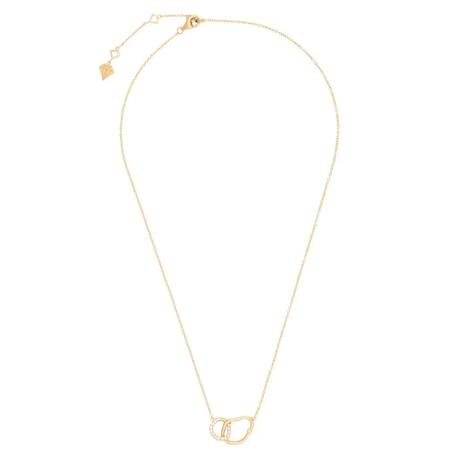 Infinity Link Pave 14K Gold Vermeil Necklace