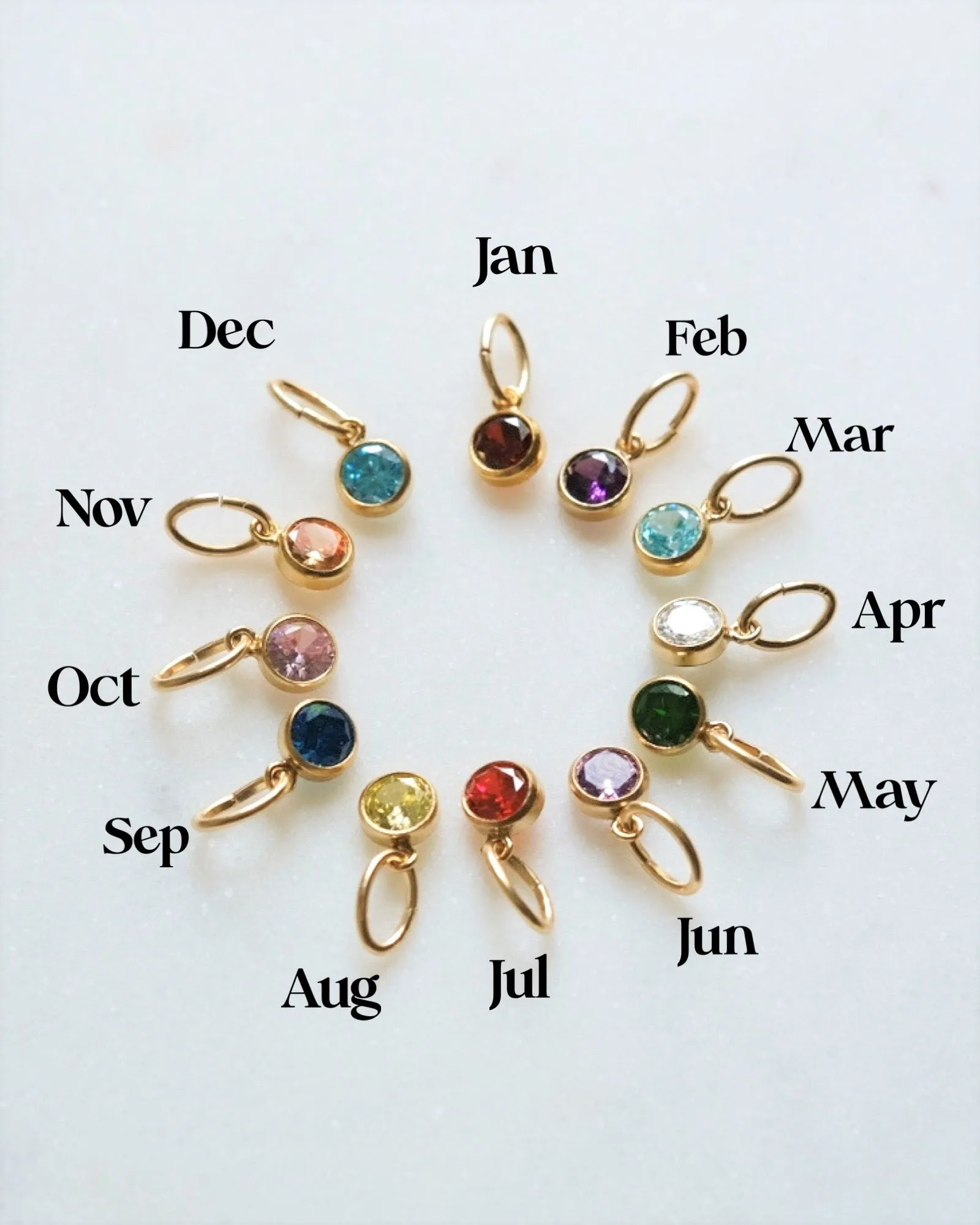 Initial K with Birthstone Necklace