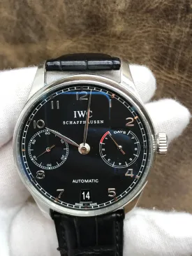 IWC Portuguese 7 days Power Reserve IW500109 Black Dial Automatic Men's Watch