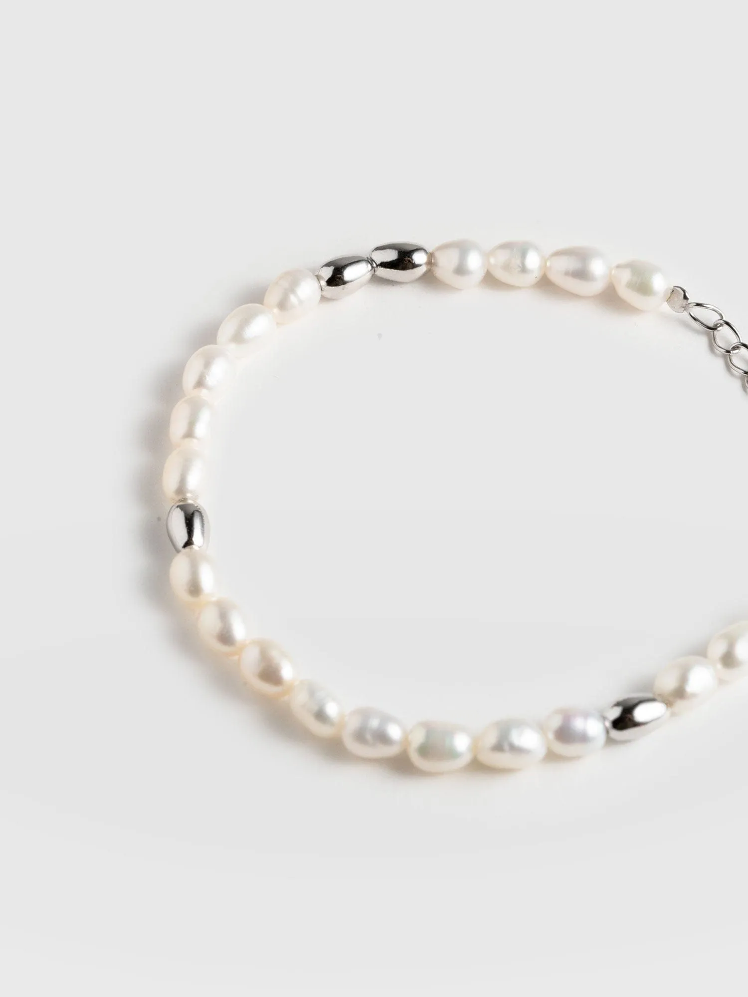 Jacqueline Pearl Bracelet - Silver