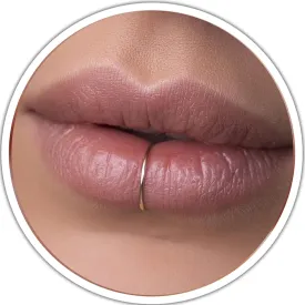 Jolliz Gold Lip Ring - 20 Gauge Thick 14k Gold Filled Lip Piercing Hoop - Lip Ring for Women - Faux Lip Hoop - Gold Lip Piercing Ring