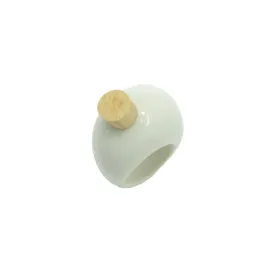Juliane Blank- White Porcelain Ring with Wood
