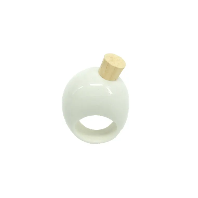 Juliane Blank- White Porcelain Ring with Wood