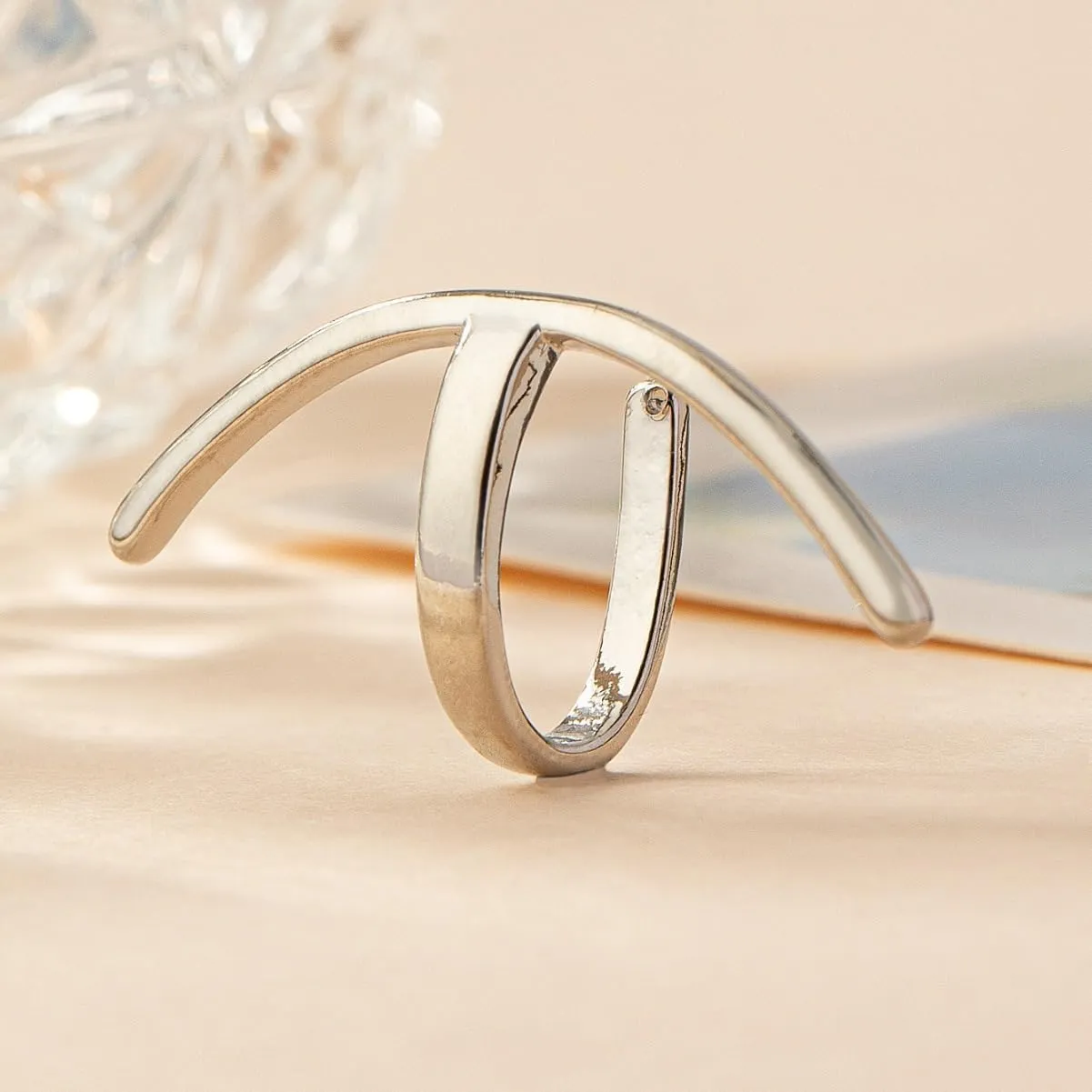 JWJP&CCYIQI Future Design Wrap Lip Cuff Copper Non-Piercing Punk Face Jewelry