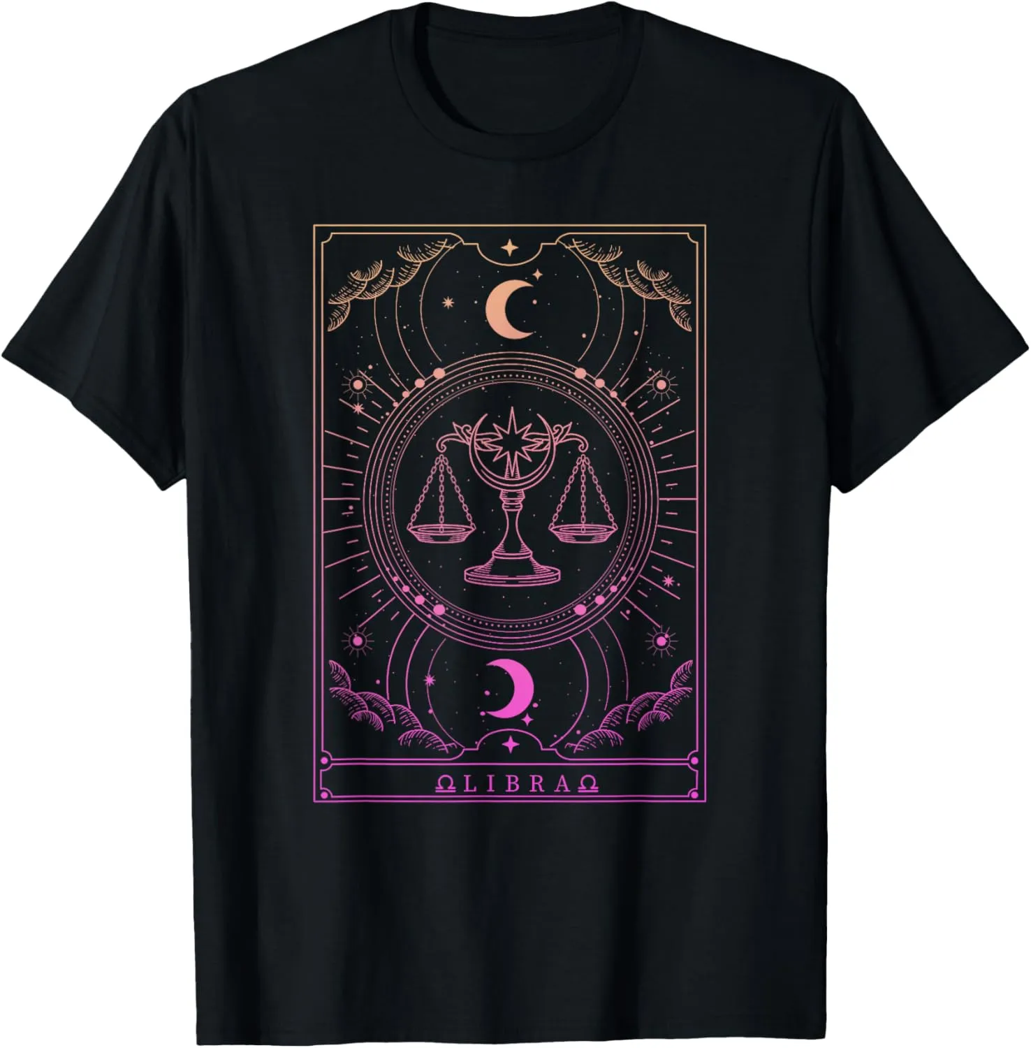 Libra Tarot Card Zodiac Sign Astrology Lover Men Women T-Shirt