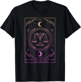 Libra Tarot Card Zodiac Sign Astrology Lover Men Women T-Shirt