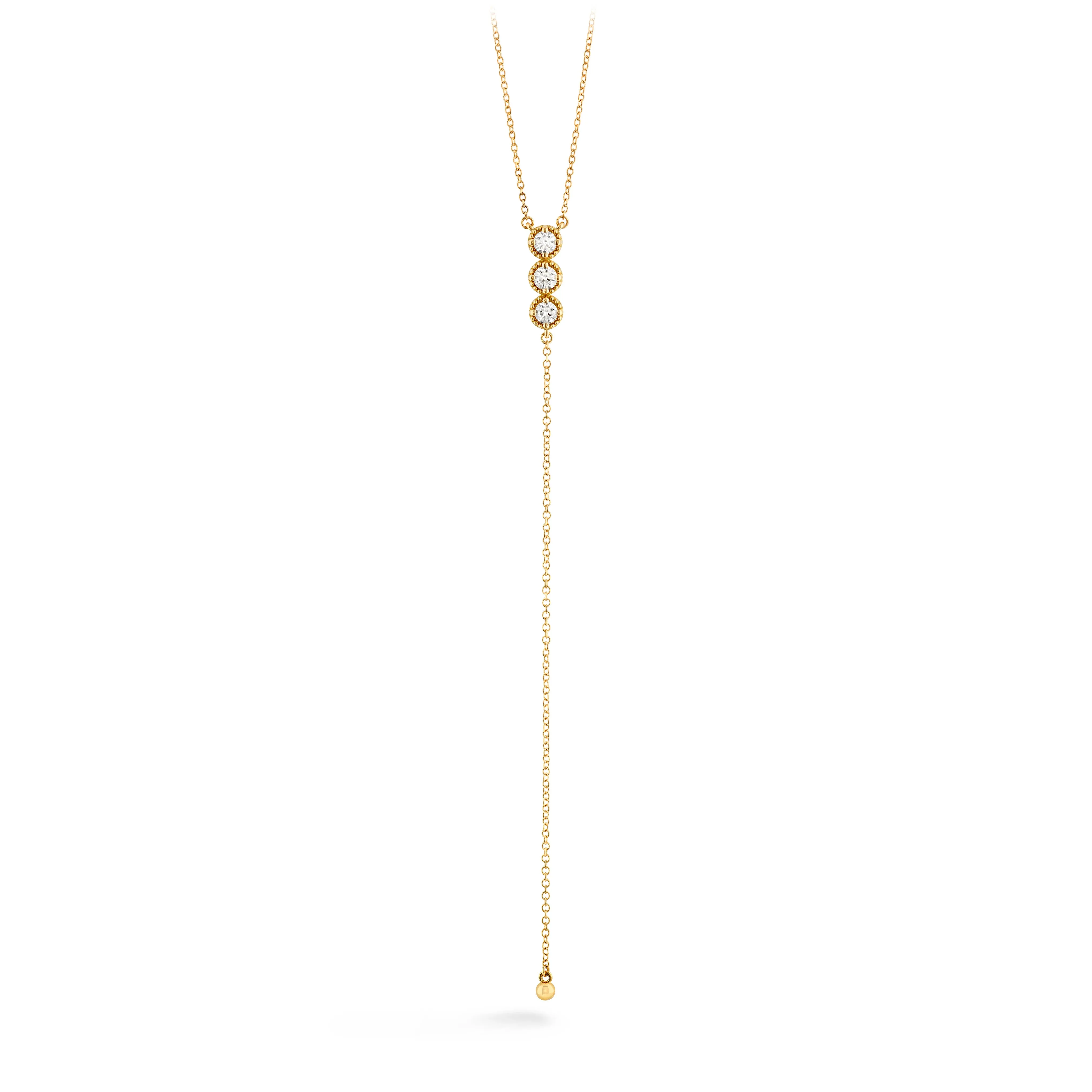 Liliana Milgrain Diamond Lariat Necklace