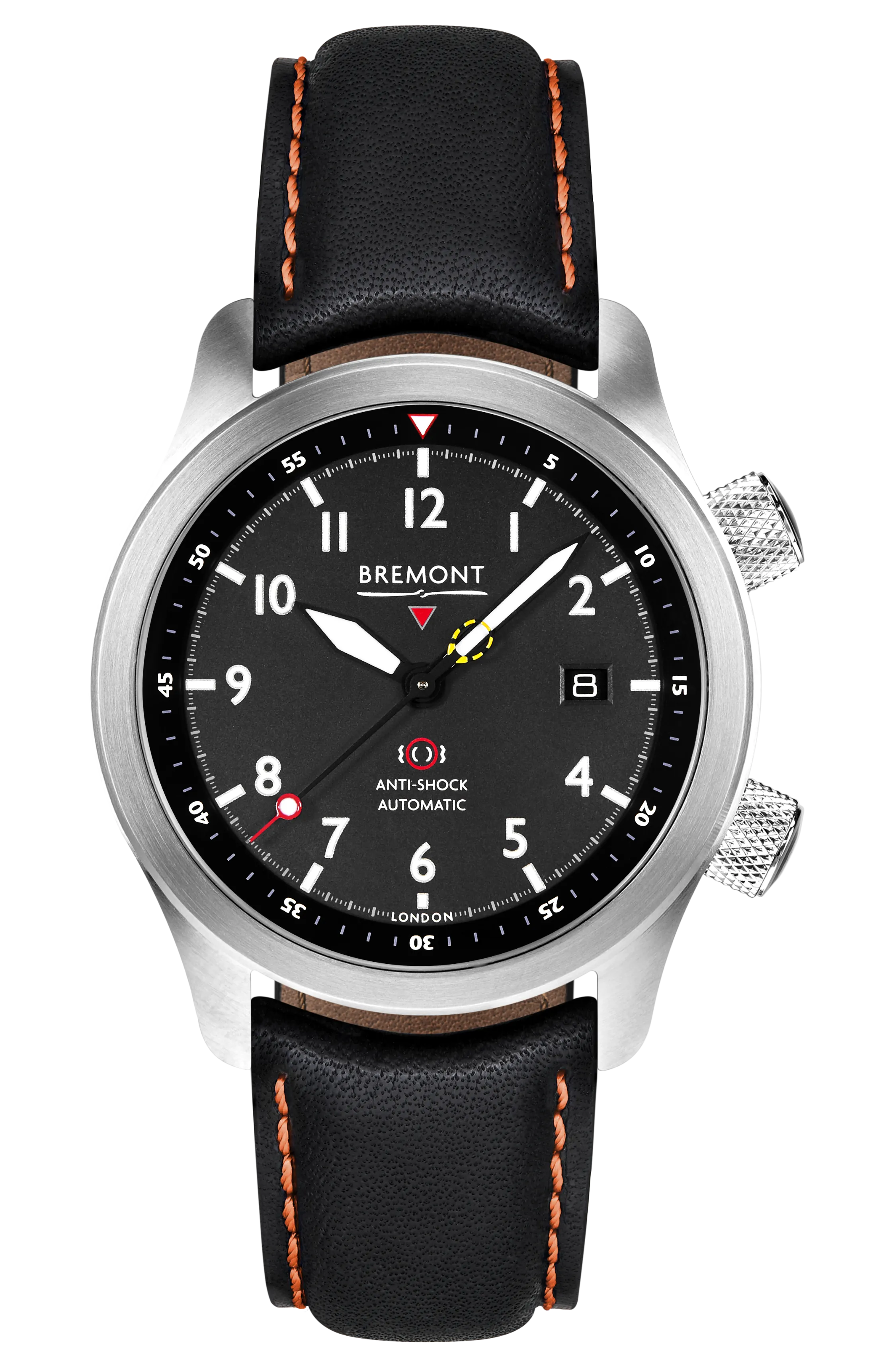 MBII Custom Stainless Steel, Black Dial with Dark Blue Barrel & Closed Case Back