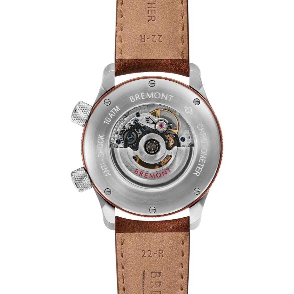 MBII Custom Stainless Steel, Blue Dial with Bronze Barrel & Open Case Back
