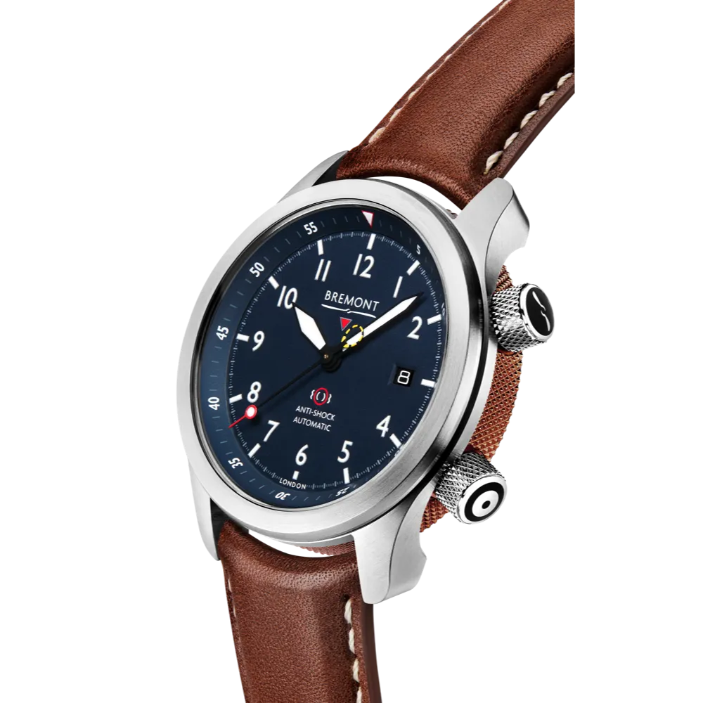 MBII Custom Stainless Steel, Blue Dial with Bronze Barrel & Open Case Back