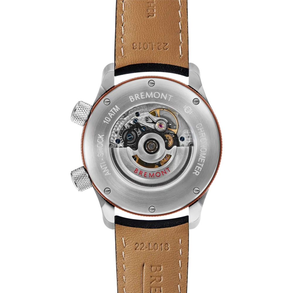 MBII Custom Stainless Steel, Blue Dial with Bronze Barrel & Open Case Back