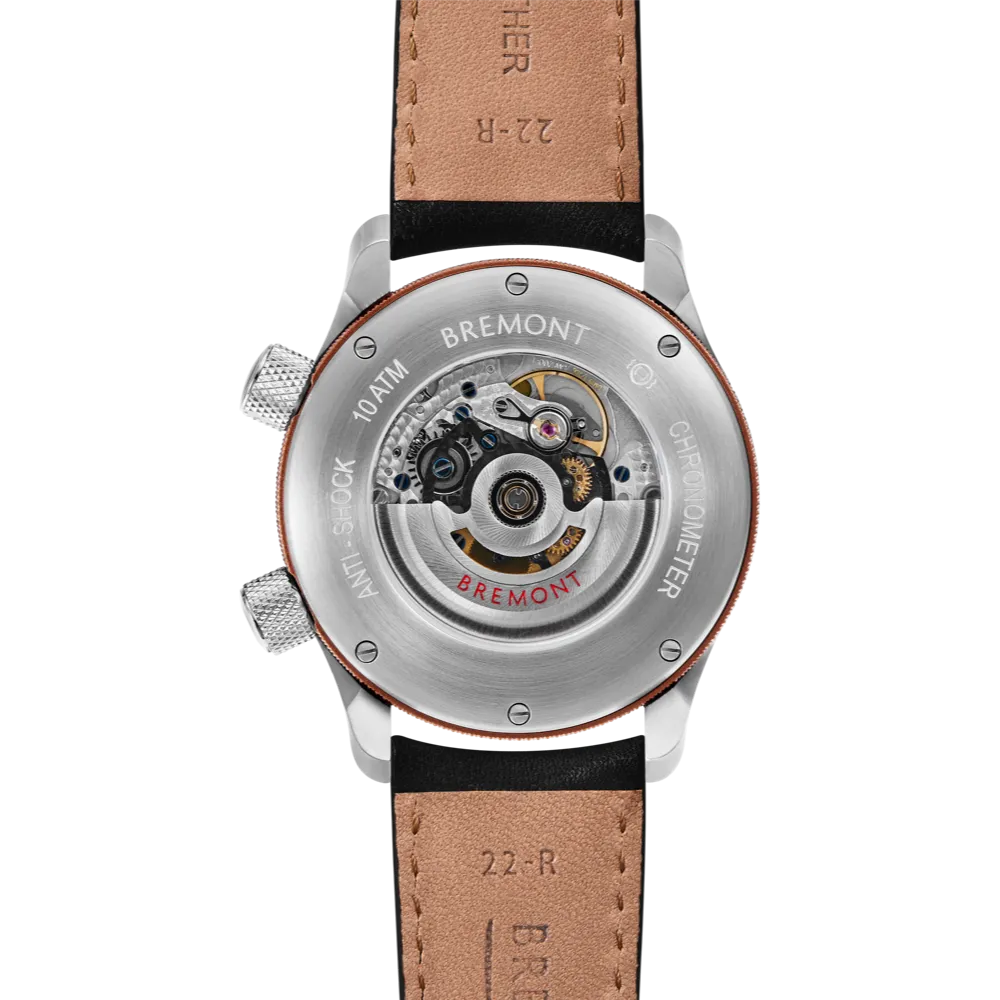 MBII Custom Stainless Steel, Blue Dial with Bronze Barrel & Open Case Back