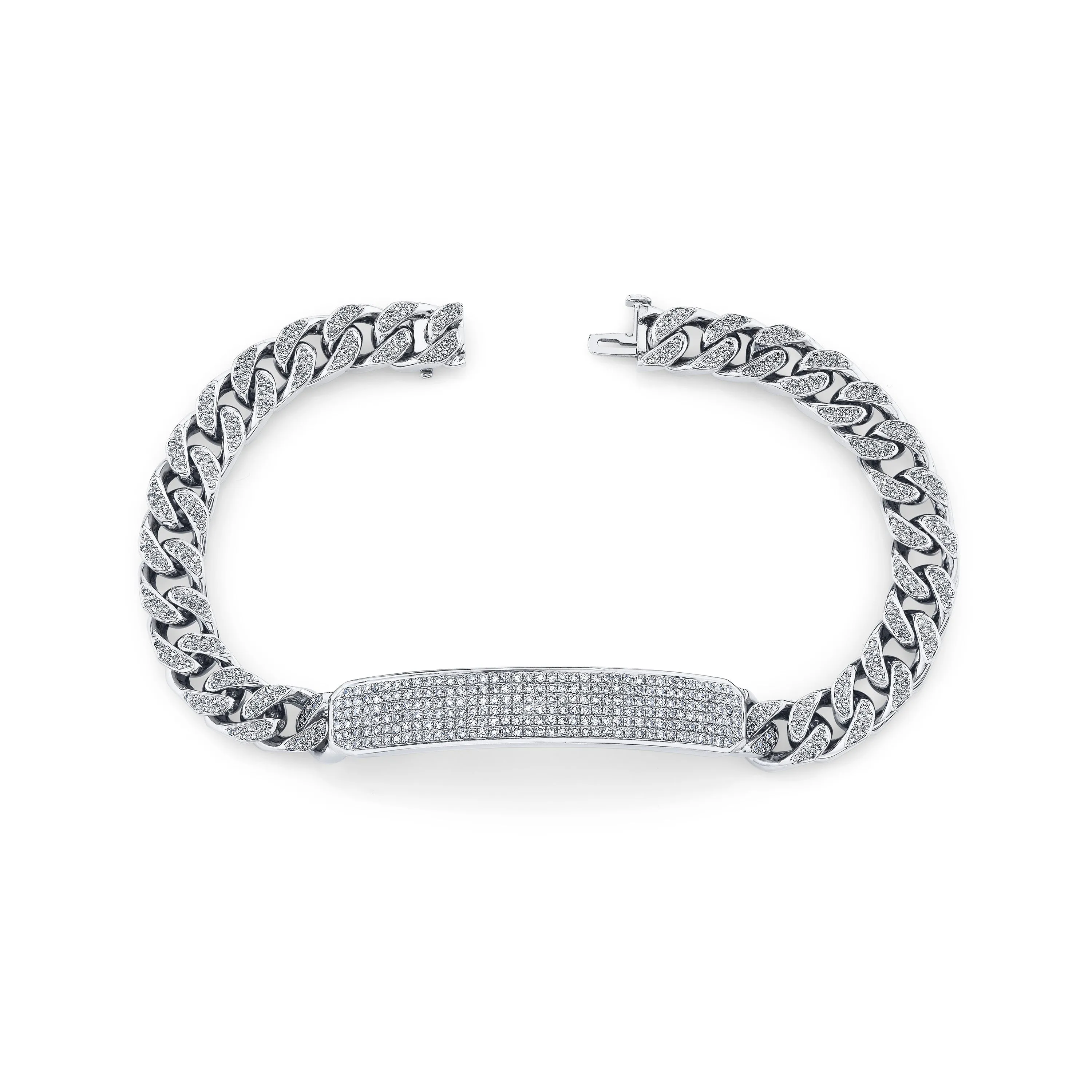 MEN'S DIAMOND PAVE VIGNETTE ID BRACELET
