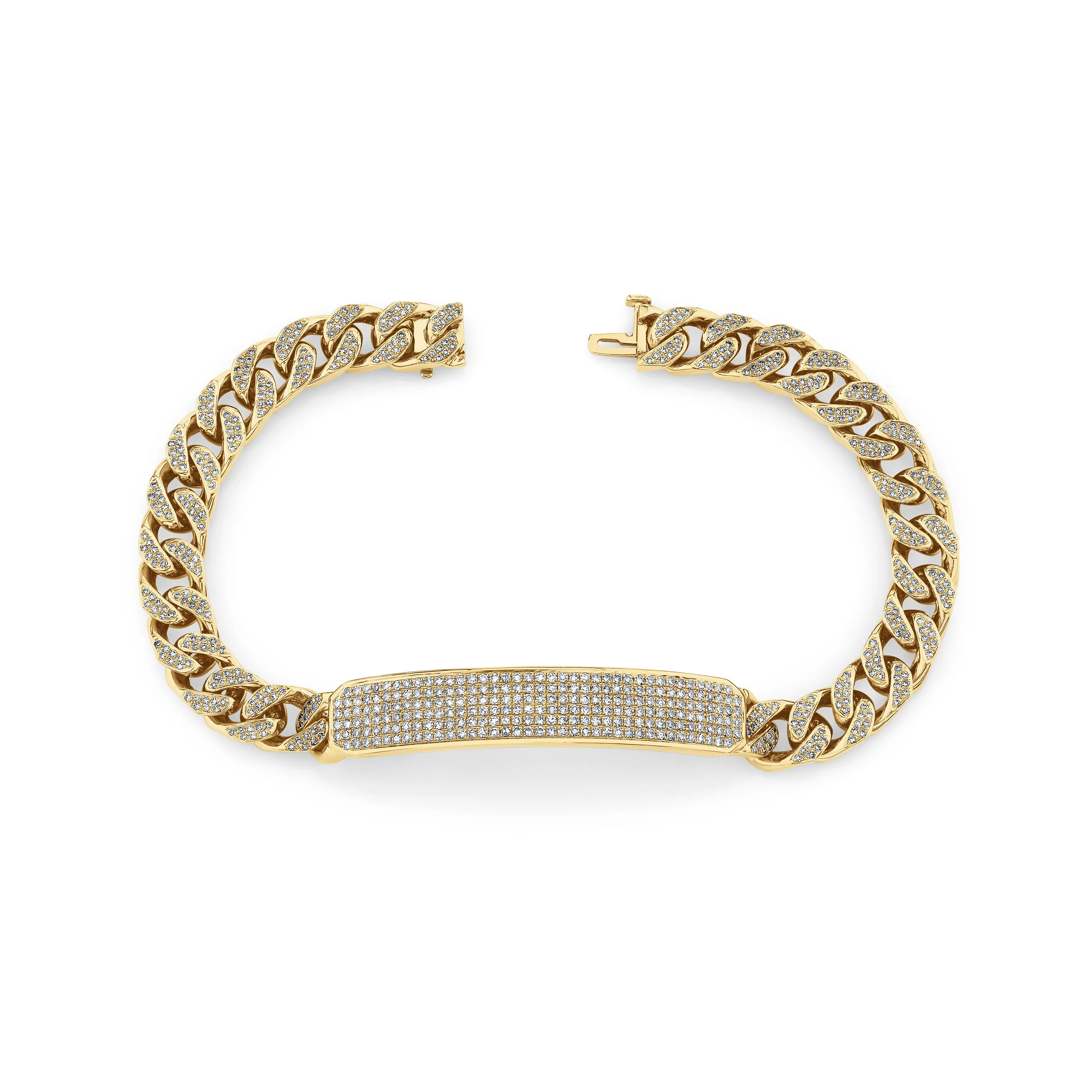 MEN'S DIAMOND PAVE VIGNETTE ID BRACELET