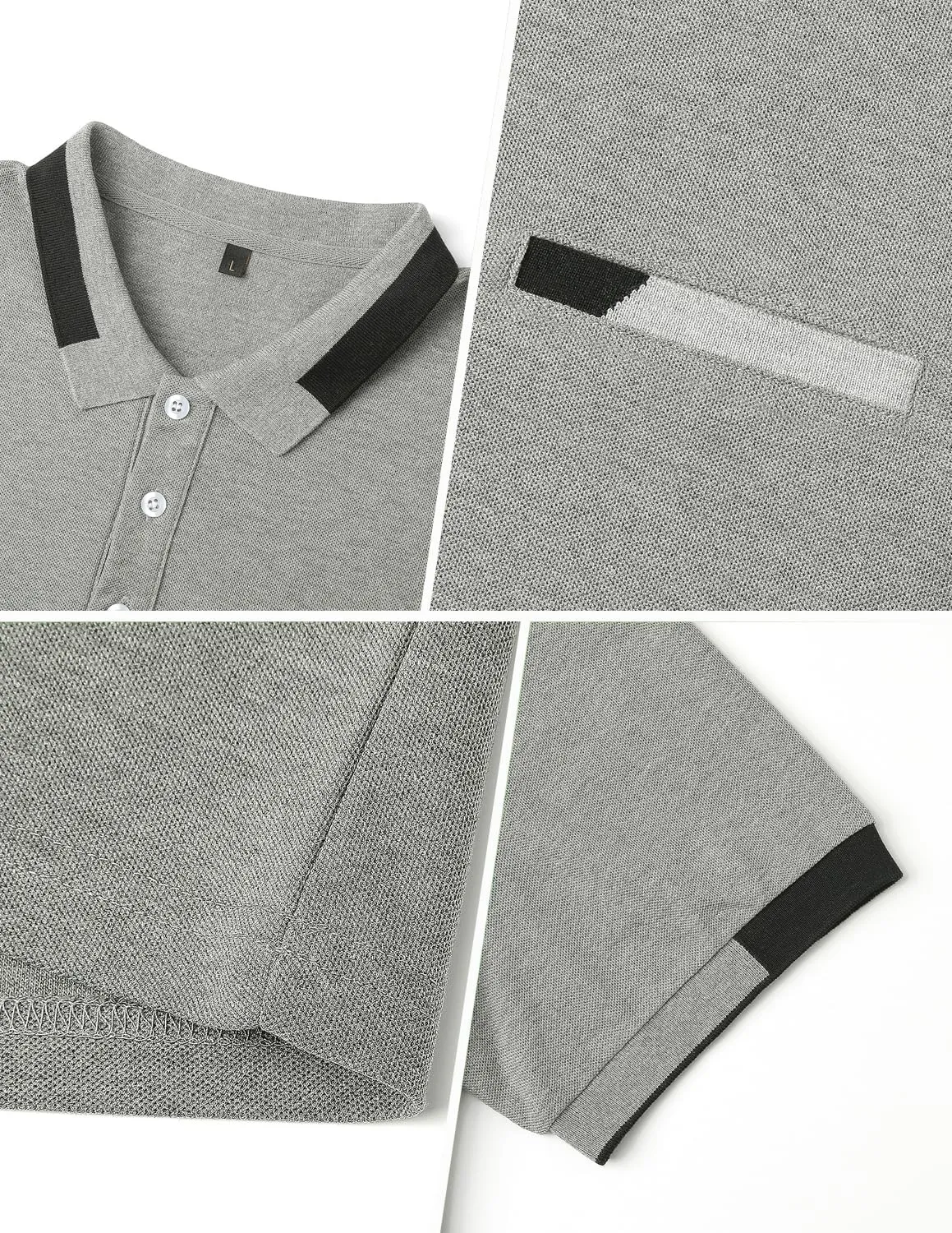 Mens Polo Shirts Short Sleeve Regular-Fit Quick-Dry Golf Polo Shirt Casual T Shirts Collared Shirts Short Sleeve