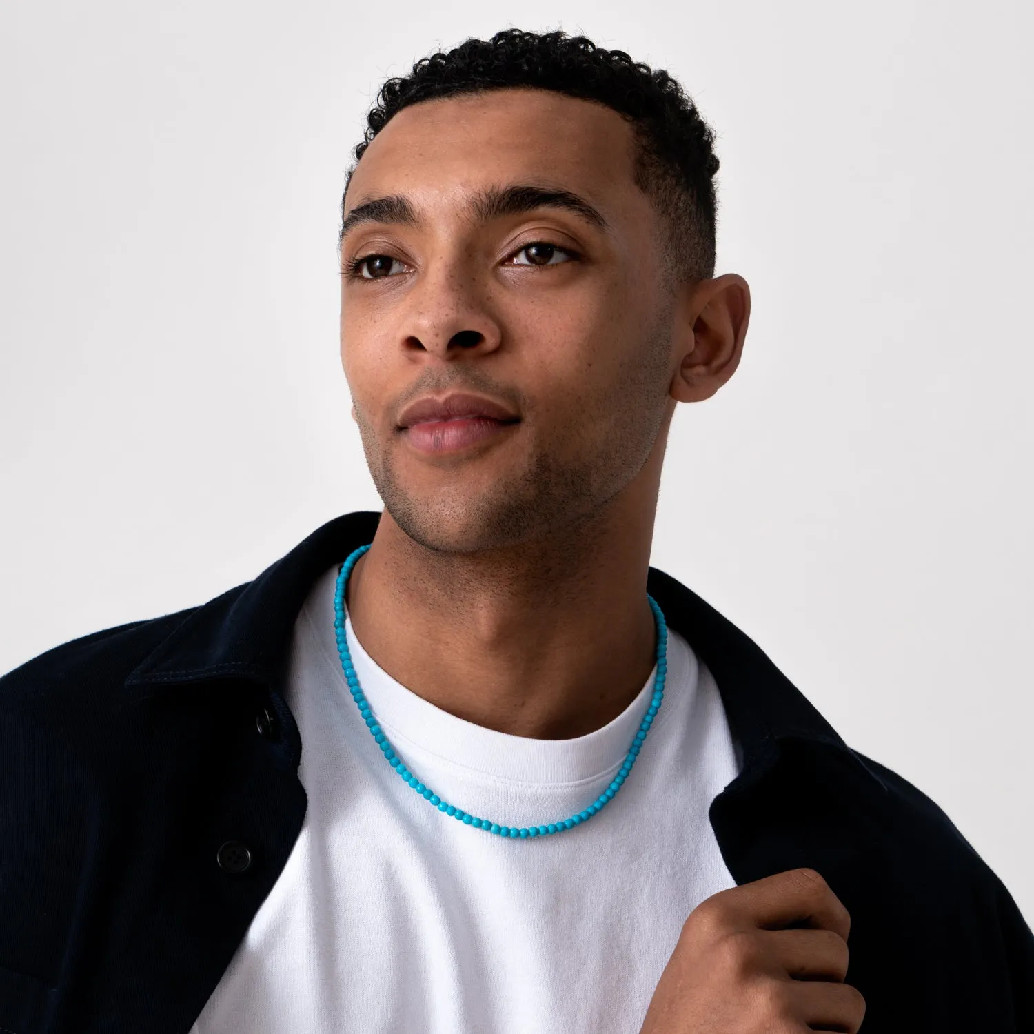 Men's Turquoise Bead Necklace