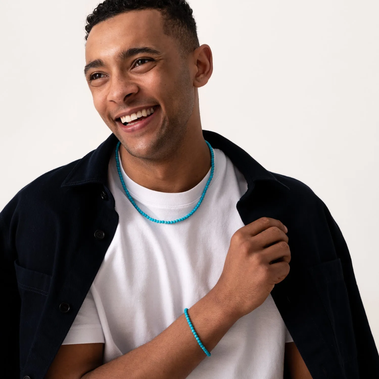 Men's Turquoise Bead Necklace