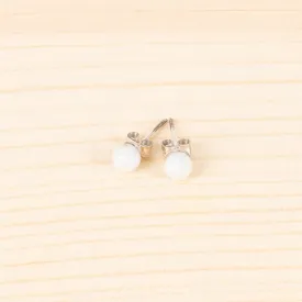 MMS5010 - Jade Round Earrings Moon