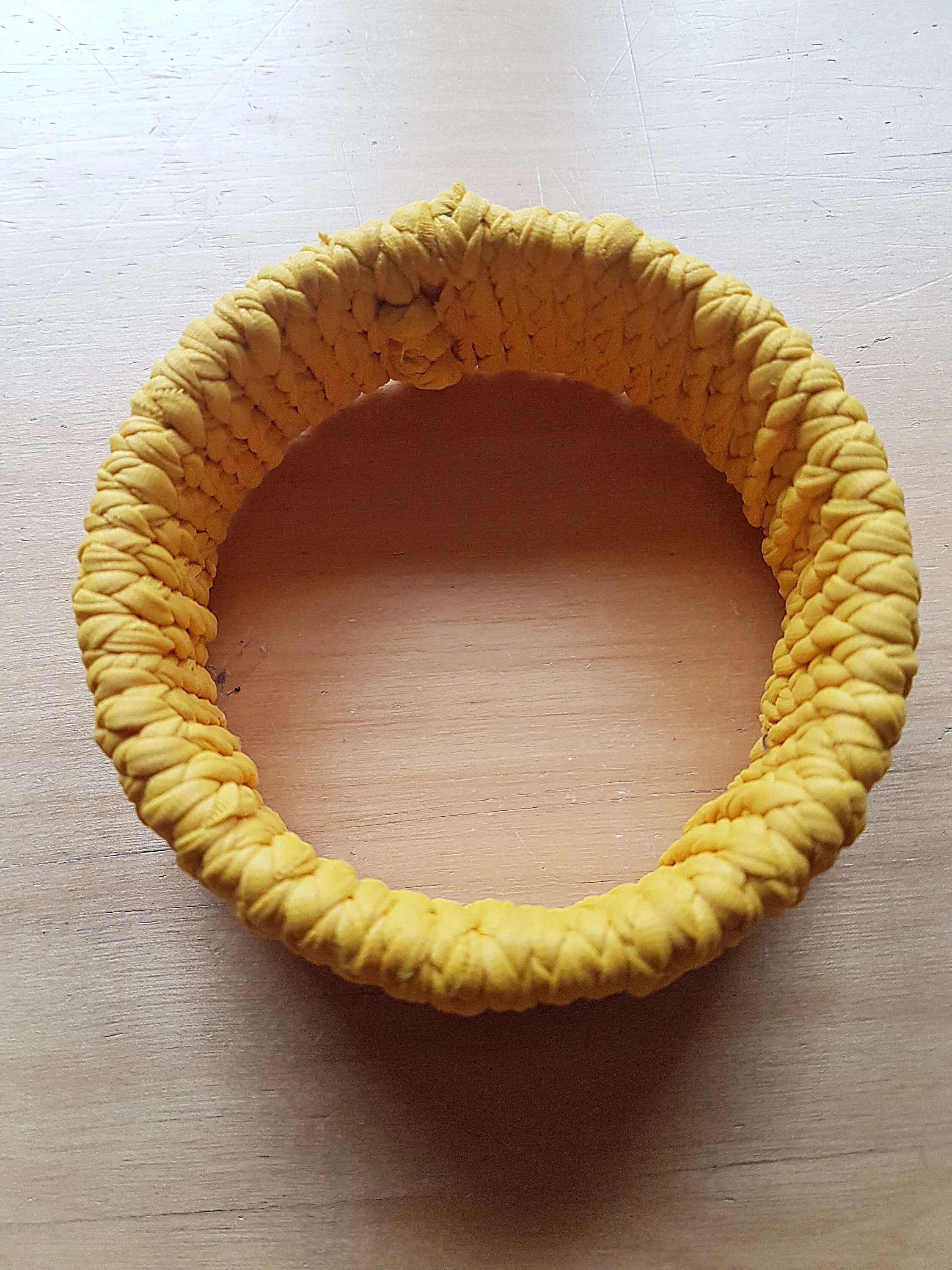 Mustard Yellow Braided Chunky Bangle