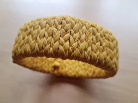 Mustard Yellow Braided Chunky Bangle
