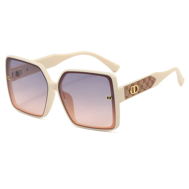 New Large Frame Square Sunglasses Women's High-end Fashion Sunglasses Anti-UV Fashion Driving Special
