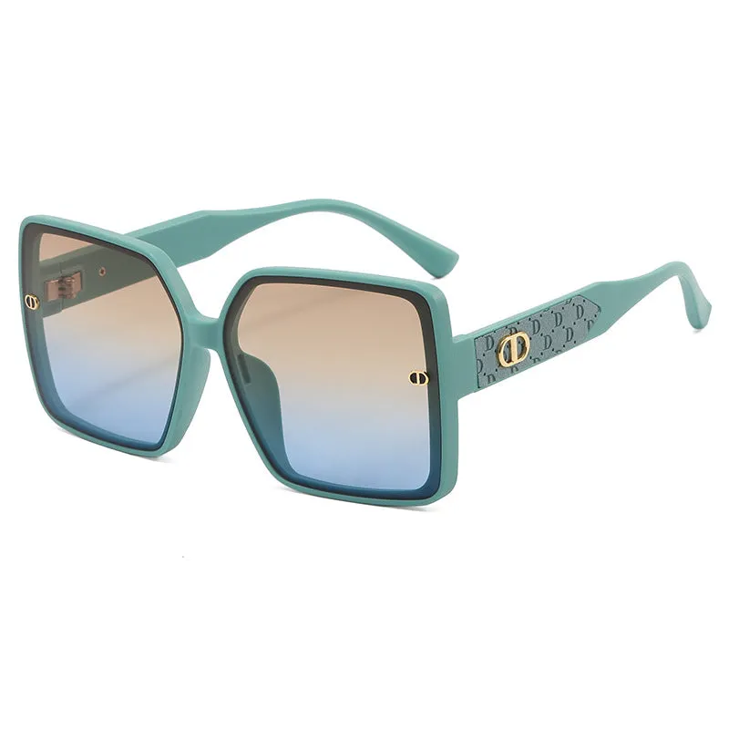 New Large Frame Square Sunglasses Women's High-end Fashion Sunglasses Anti-UV Fashion Driving Special