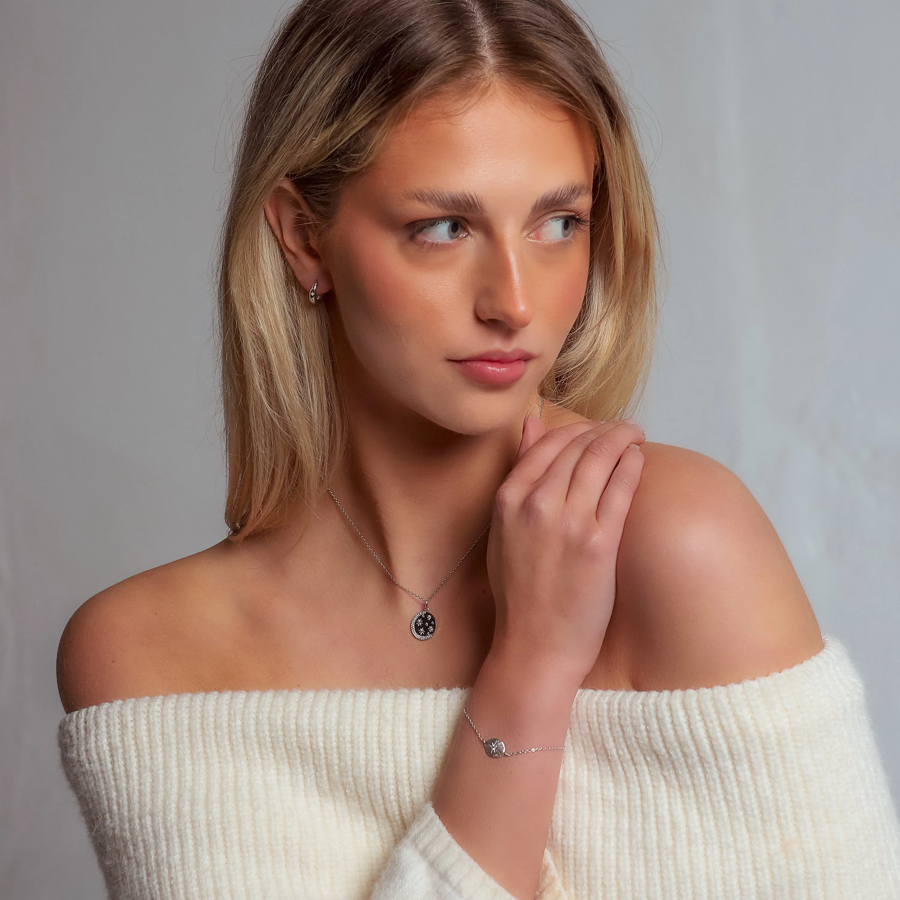 Paige Hammered Star Bracelet | 925 Sterling Silver