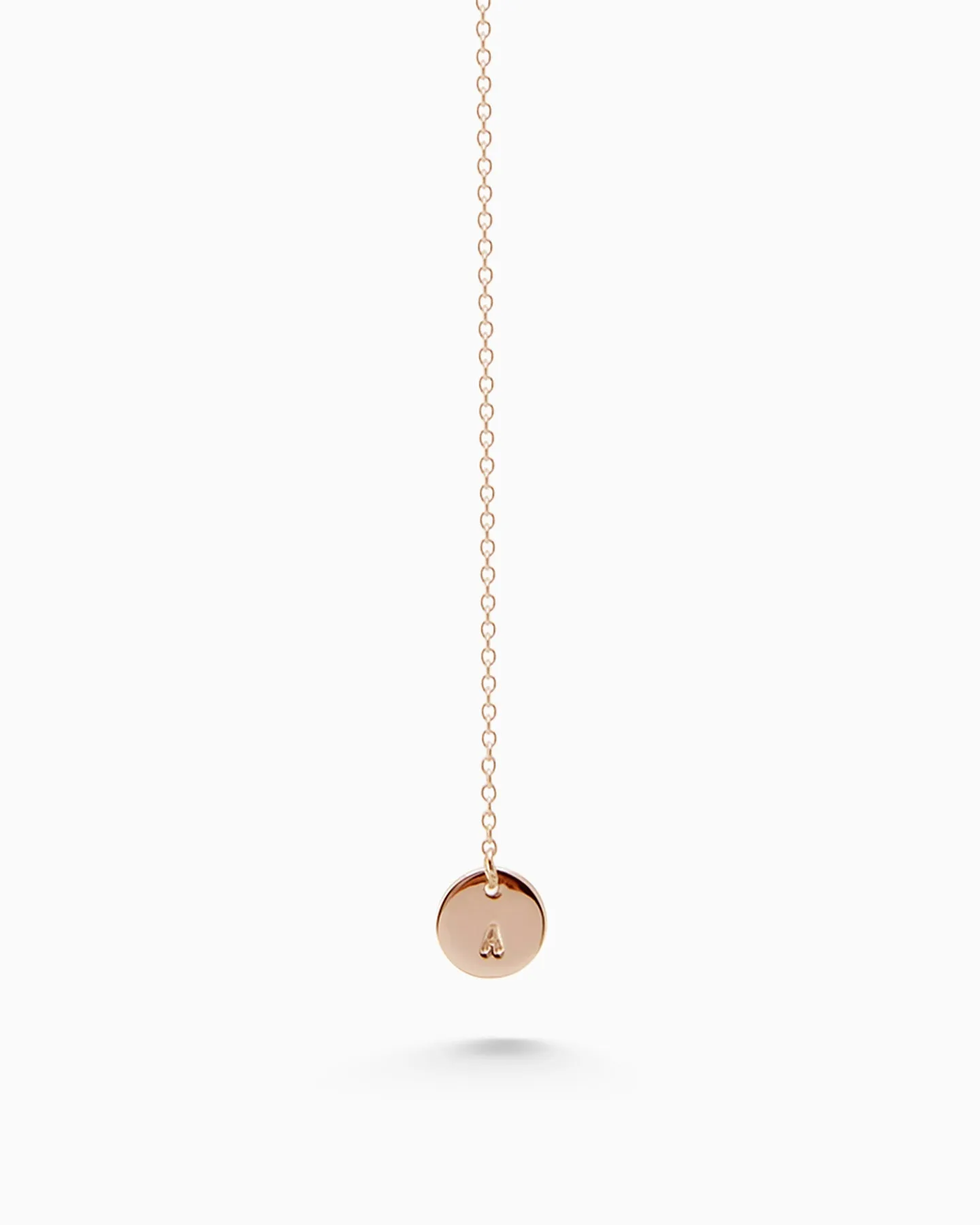 Personalised Drop Necklace | Solid Rose Gold