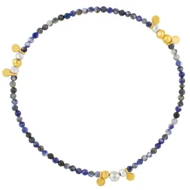 Pyrite's Booty Bracelet in 2mm Sodalite with Discs