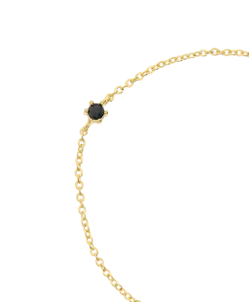 Rosa Bracelet Black 18ct Gold Plated