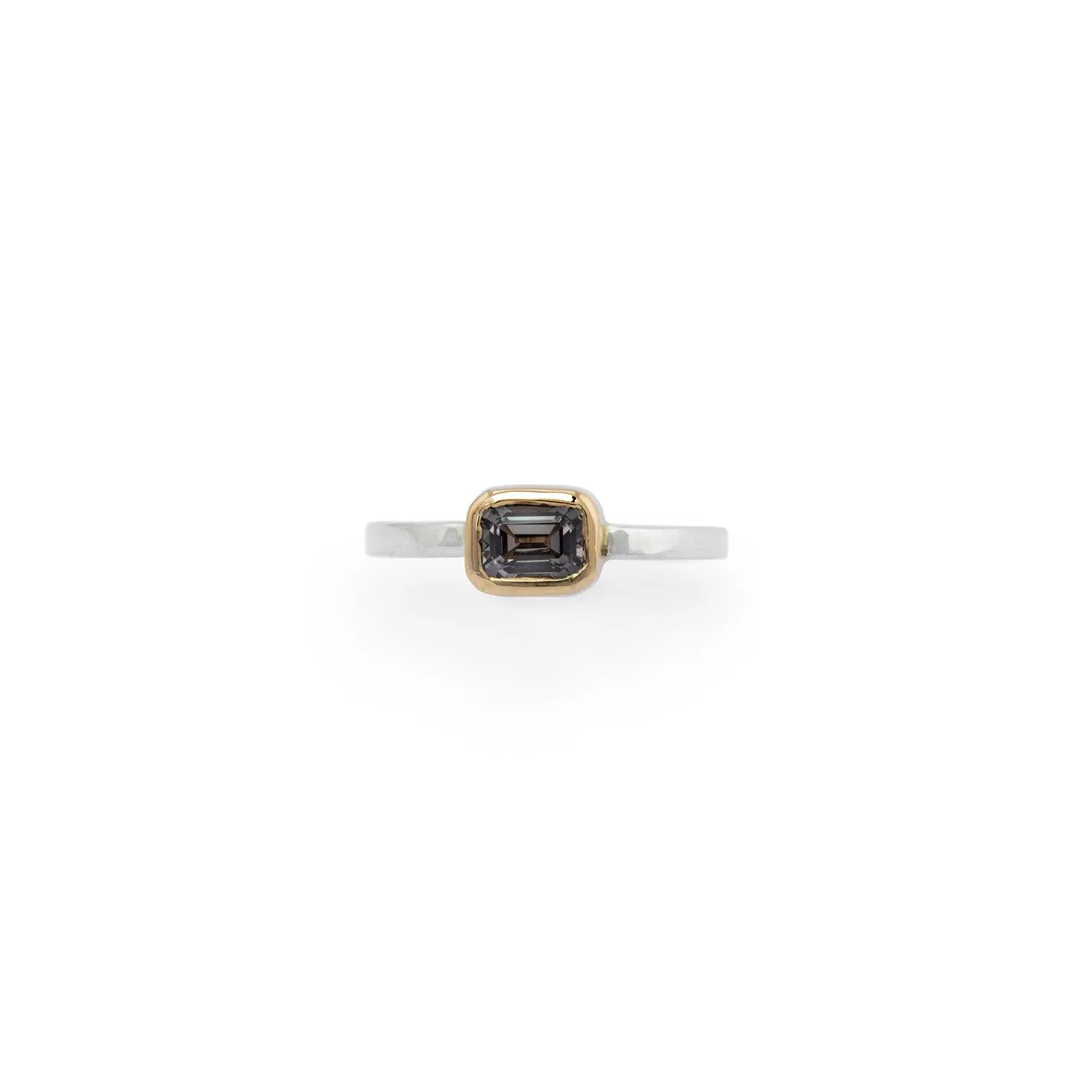 Spinel Ring - silver and gold Lilac .87 carats