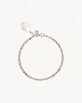 Sterling Silver Embrace Stillness Pearl Bracelet