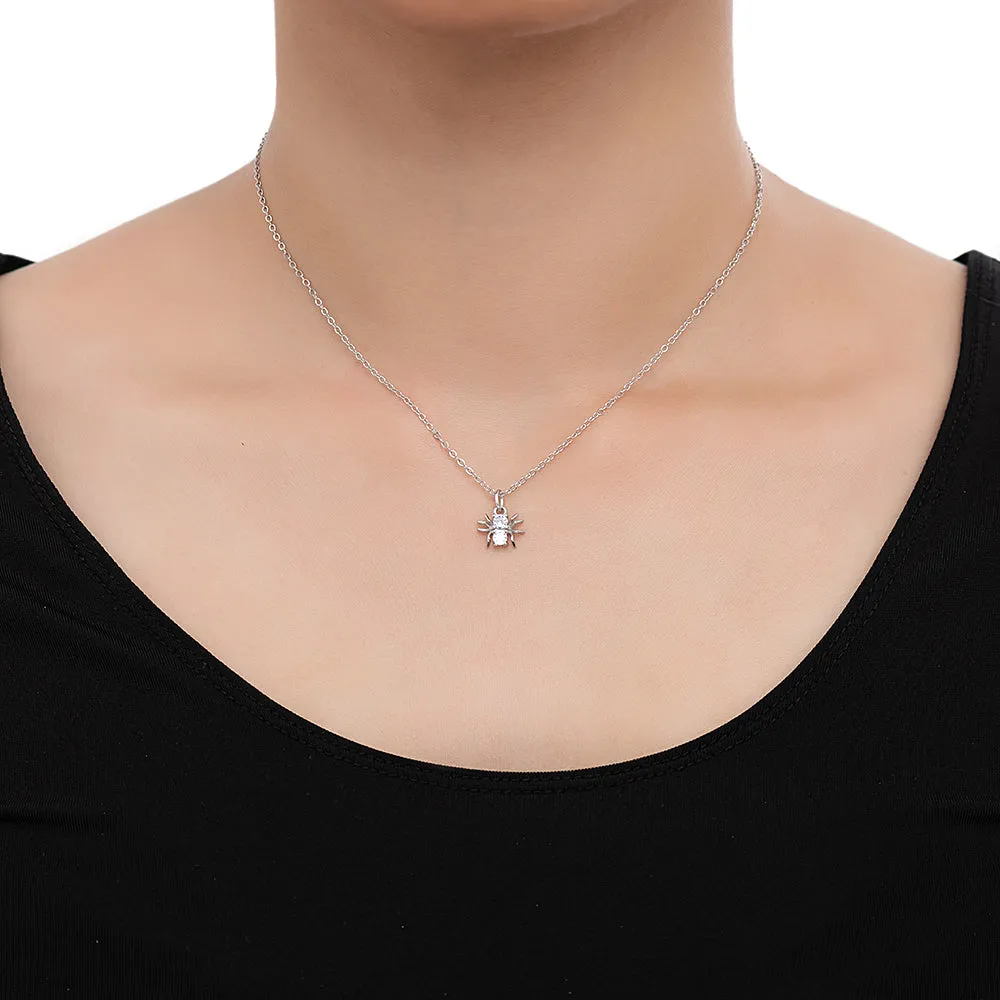 Sterling Silver Spider Necklace