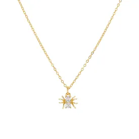 Sterling Silver Spider Necklace