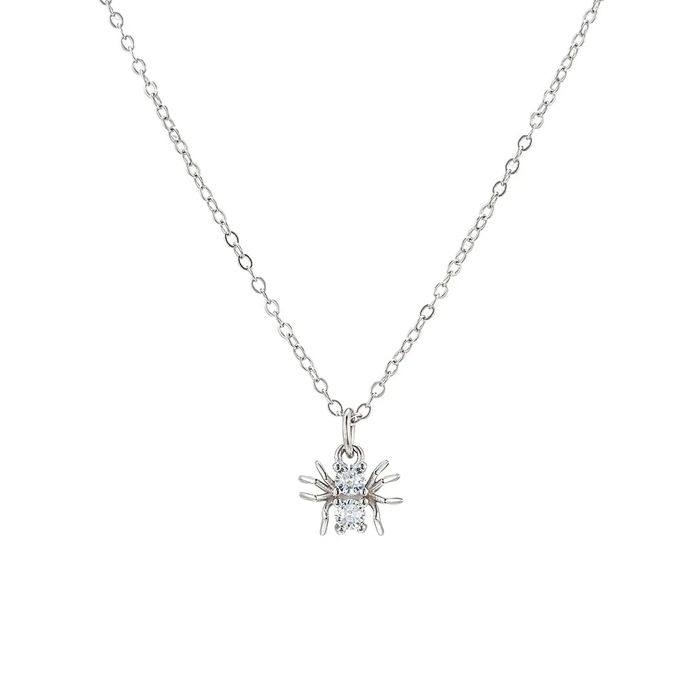 Sterling Silver Spider Necklace