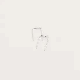 Sterling Silver Staple Earrings