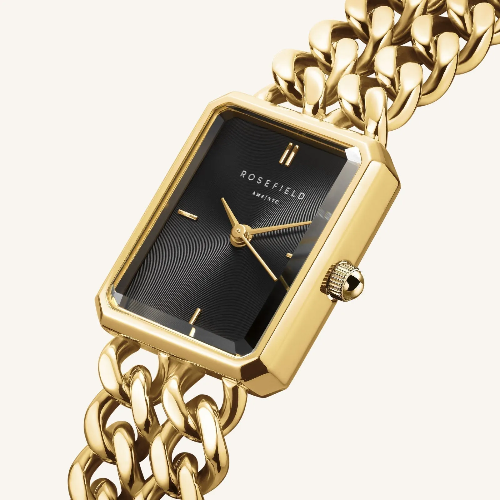 Studio Double Chain Black Gold