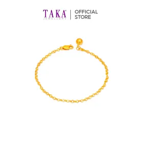 TAKA Jewellery 916 Gold Bracelet with Bell